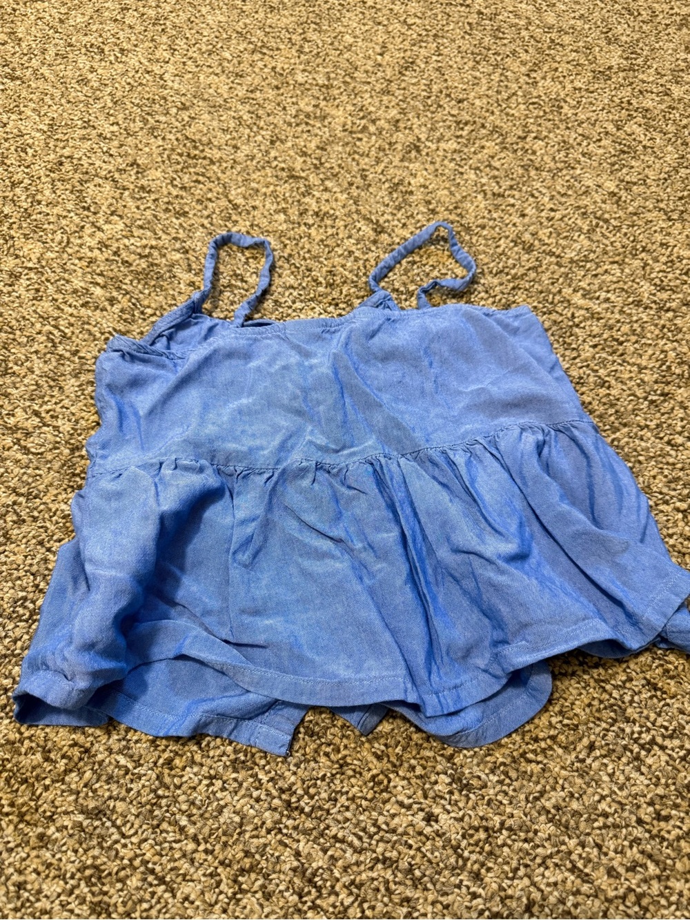 H&M Light Blue Button-Front Ruffle Tank - Picture 3 of 3